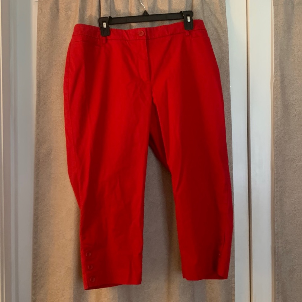 Talbots Perfect Skimmer 14W Red Capri pants